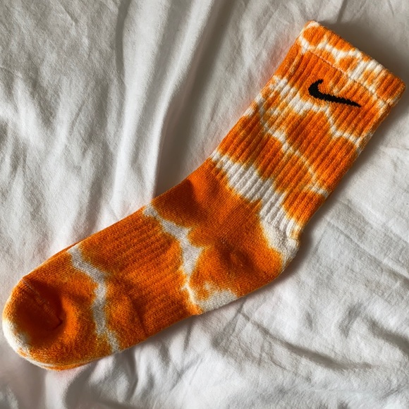 New Nike custom tangerine 🍊 Tie Dye Socks - Picture 4 of 6